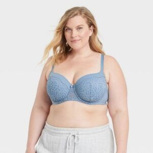Auden Blue Lightly Lined Women's Bra Size 40DD NWT